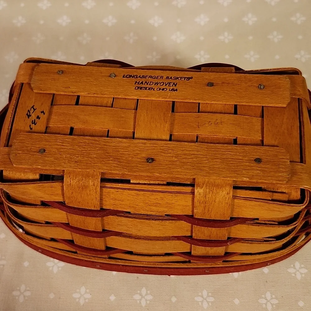 Longaberger Be Mine Basket with Striped Liner
